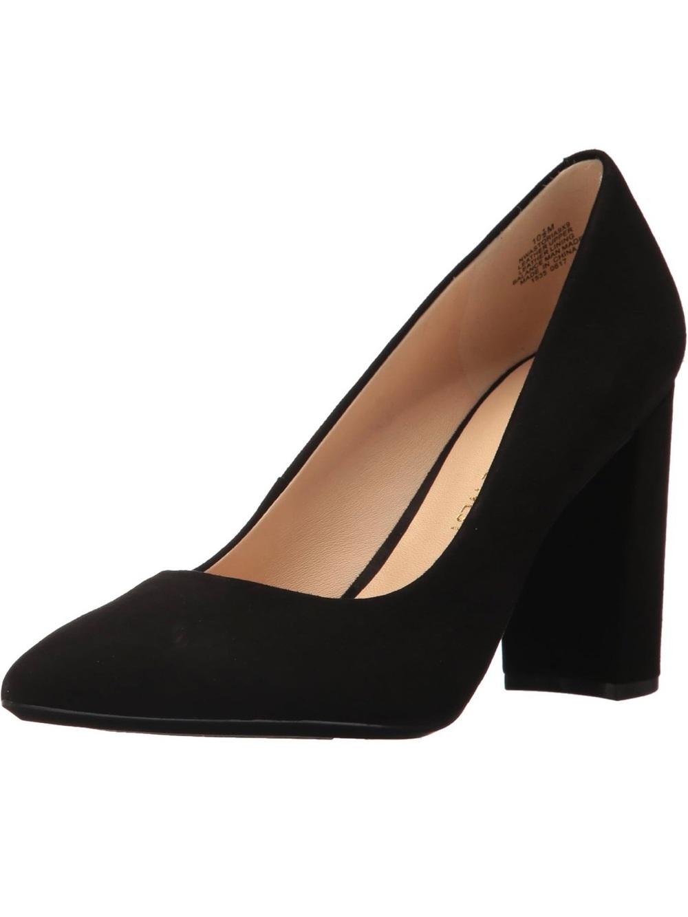 Nine West Black Women's Block Heel Pump size 9